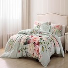 Bebejan Rose On Misty Green 3 Pc Reversible Comforter Set In Queen Final - Sale