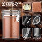 Xifei Acrylic Humidor Jar With Humidifier And 1 Count  pack Of 1   Clear