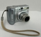 Canon Powershot A540 6 0mp Silver Digital Camera W  1gb Sd Strap Tested Pristine