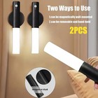 2pcs Motion Sensor Led Night Light Magnetic Wall Lamp Usb Rechargeable Stick-on