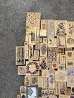 Rubber Wooden Stamp Lot Approx 153 Different Makers New And Used