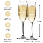 Set Of 2 Mr And Mrs Personalized Champagne Toasting Wedding Flutes