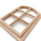  Dollhouse Furniture Wooden Arc Top 6 Pane Window 1 12 Miniature Diy Model