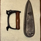 Vintage Sad Iron Sleeve Iron Sensible No 5 Wood Handle 8    Long X 2 1 2    Wide 