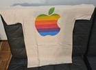 1980s Vintage Apple T Shirt In Beige   Rainbow 80s Vintage Men s M l Hanes - Nos
