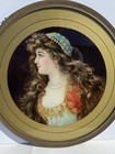 Antique Victorian 14-1 4  Large Victorian Lady Flue Cover Framed