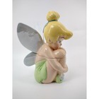 Disney Tinker Bell Ceramic Cookie Jar Sitting Fairy Peter Pan Collectible Green