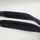 Genuine Leather Accordion Straps Black - Pair - Good Pre-owned Condition