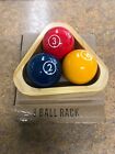 Pool Cue Table Fun Game Billiard Accessory Competitive Rack For Playing 3 Ball 
