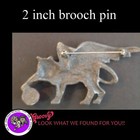  jj  Jonette Jewelry Silver Pewter  griffen Tiger Wings Jewel  Pin