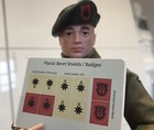Action Man Beret Repro Stickers   Badges