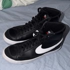 Nike Blazer High Top Black White Leather Retro Youth Athletic Sneakers