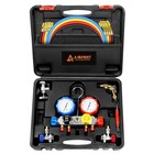 Ac Manifold Gauge Set  4 Way Hvac R134a R404a R410a Refrigerant Charging Tool 