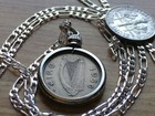 1956 Irish 3 Pence Lucky Rabbit Coin Pendant On A 22  925 Sterling Silver Chain