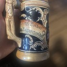Vintage German Lidded Beer Stein Mug 6 5-inch Lidded