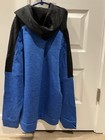 Adidas Boys Hoodie Size Xl 18 20 Blue   Black Logo Pullover Sweatshirt