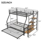 Twin Over Full Bunk Bed With Trundle And Storage Staircases Metal Loft Bunk Beds