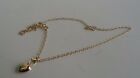 14k Solid Yellow Gold Ankle Bracelet W  Heart Charm  10   Long    Usa Made