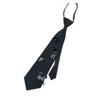 Japanese Style Sequins Flower Embellished Tie For Women Zippers Pre Tied Necktie