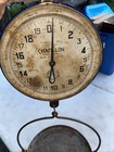 Vintage Blue Antique Chatillon Hanging Store Scale 1931 40 Lb Farmhouse Modern