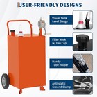 20 30 35 40 45 Gallon Portable Fuel Tank Gas Caddy W  Manual Pump Hose Wheels