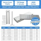4 000  Counts 18 Gauge 1 4-inch Narrow Crown 1-inch Length Galvanized Upholstery
