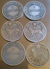 1950 Somalia Italian Silver 1 Somalo - Lot Of 6 Somalo Silver Coins
