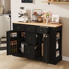 Sideboard Buffet Cabinet With Drawers  Cabinets  Black