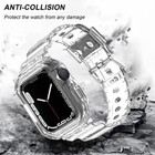 Tpu Clear Sport Band   Case For Apple Watch Series 9 8 7 6 5 4 Se 40 44 41 45mm