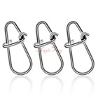 50x Snap Clips Bass Lures Duolock Freshwater Stainless Steel Fast Crankbait Snap