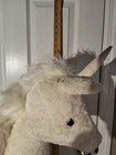 Snowy White Unicorn Plush Stuffed Animal--rideable For Toddler  27x24x14 New