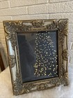 Vintage Ornate Gold Off White Wood Picture Frame  8x10