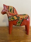 Vintage Handpainted Wooden Swedish Dala Horse G a  Olson Alta Dalahemslojd