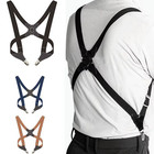 New Men s Suspenders Adjustable Braces X Back Shirt Clip Suspender Elastic Belt 