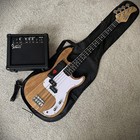 Full-size Natural Electric Bass Guitar Starter Package W  20w Amp   Accessories