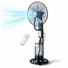 18  Pedestal Misting Fan  Mister Cooling Fan W 5l Water Tank  3 Speeds 3 Modes