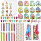 168 Pcs Easter Stationery Gifts Set Spring Easter Eraser Happy Easter Bookmark