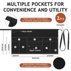 8 Pockets Server Apron With Zipper Pocket  Waiter Waitress Apron  Waist Half    