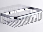 30cm Chrome Brass Storage Basket Rack Wall Mounted Bathroom Shower Caddy Shelf