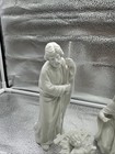 Homco 3 Pc Nativity Set White Bisque 5614 Christmas Holy Holiday Vintage