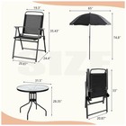 Vongrasig 6pc Folding Patio Set  Outdoor Table  Chairs   Umbrella  open Box 