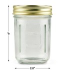 Mainstays 8 Oz Wide Mouth Mason Jars With Lids   Rings 12 Pack Canning Jars 