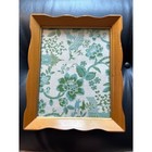 Vintage Mid Century Modern Scalloped Wood Frame Maple Birch Honey Finish 1950s