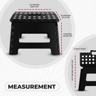Folding Step Stool W handle 9 Inch Anti Slip Collapsible Stool Holds Up To 300lb