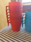 Vintage Margarine Cups With Handles Lot Of 19 Parkay Blue Bonnet Nu-maid