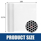 Plastic Chicken Wire Mesh  15 7in X 10ft Poultry Fence For Garden Balcony 500gsm