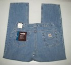 New Womens Carhartt Relaxed Straight Jeans  Size 12 Blue  30  Inseam 100  Cotton