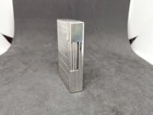 Vintage Dupont Gas Lighter Gatsby Silver Intersect Line 2 Working Condition