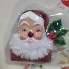 Vtg Vermont Country Store Holly Jolly Santa Pin Jingle Bell Light-up Nose New