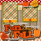 Fun Days Of Fall Autumn 2 Premade Scrapbook Pages Paper Piecing Layout Digiscrap